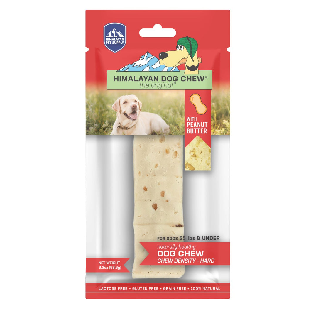 Himalayan Pet Supply Dog Chew - Smoked Hard Cheese Chew with Peanut Butter - Large 3.3oz Bag