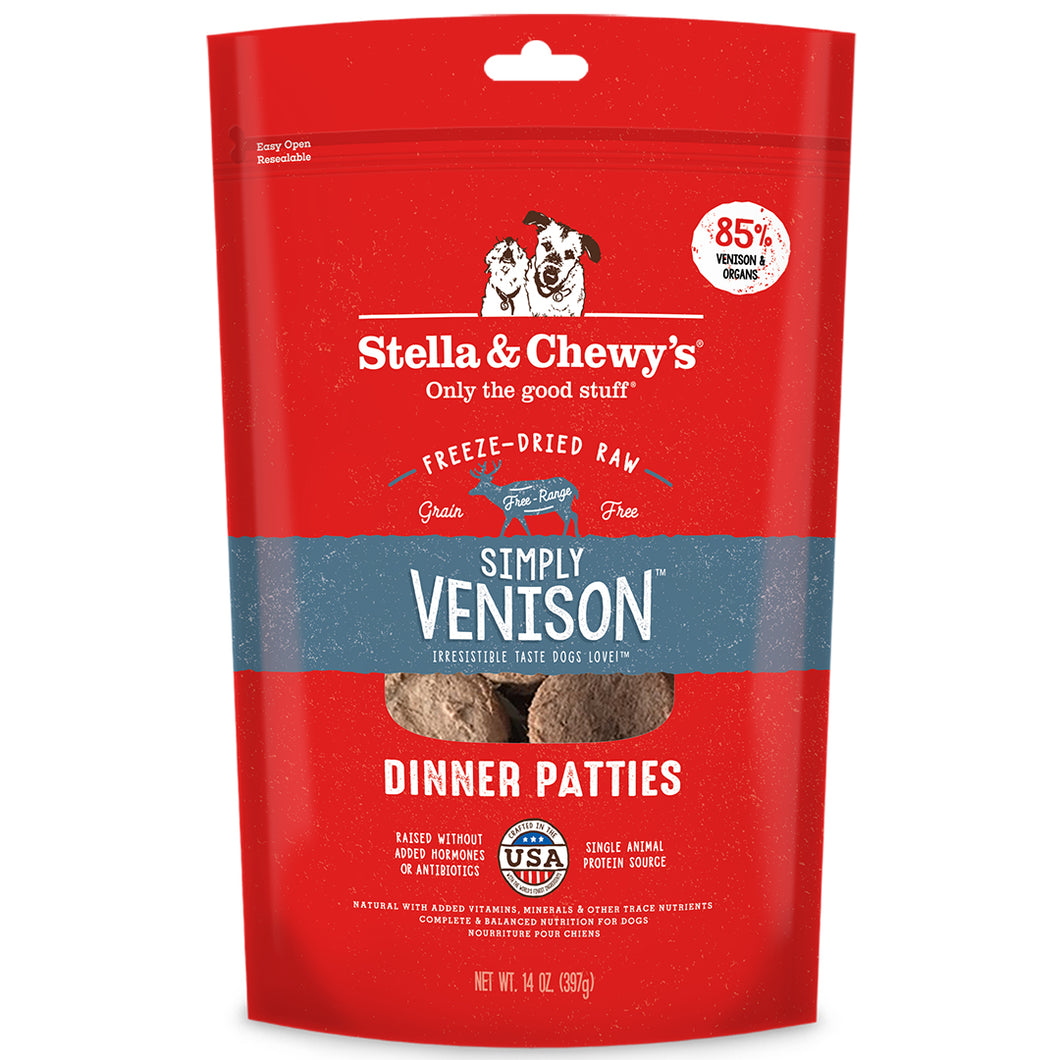 Stella & Chewy's Freeze-Dried Raw Dog Food Dinner Patties Simply Venison