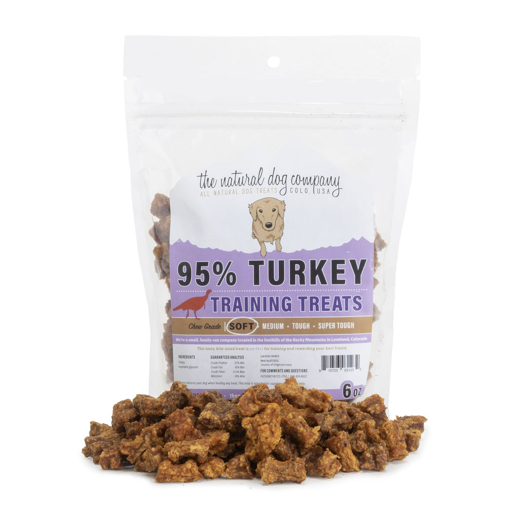 Tuesday's Natural Dog Company 95% Meat Training Bites - Turkey 6oz Bag