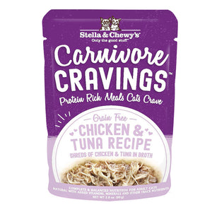 Stella & Chewy's Wet Cat Food Carnivore Cravings Chicken & Tuna Recipe 2.8oz Pouch Single
