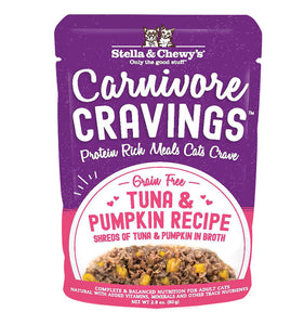 Stella & Chewy's Wet Cat Food Carnivore Cravings Tuna & Pumpkin Recipe 2.8oz Pouch Single