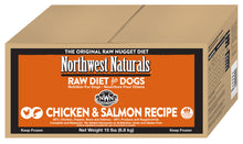Load image into Gallery viewer, Northwest Naturals Frozen Raw Nuggets - Chicken &amp; Salmon - 15lb Box