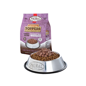 Primal Frozen Raw Dog Food Market Mix Topper - Turkey 5lb