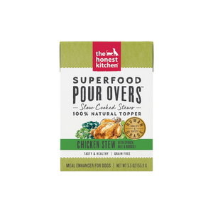 The Honest Kitchen Wet Dog Food Toppers Superfood Pour Overs Chicken Stew 5.5oz Tetra Pack