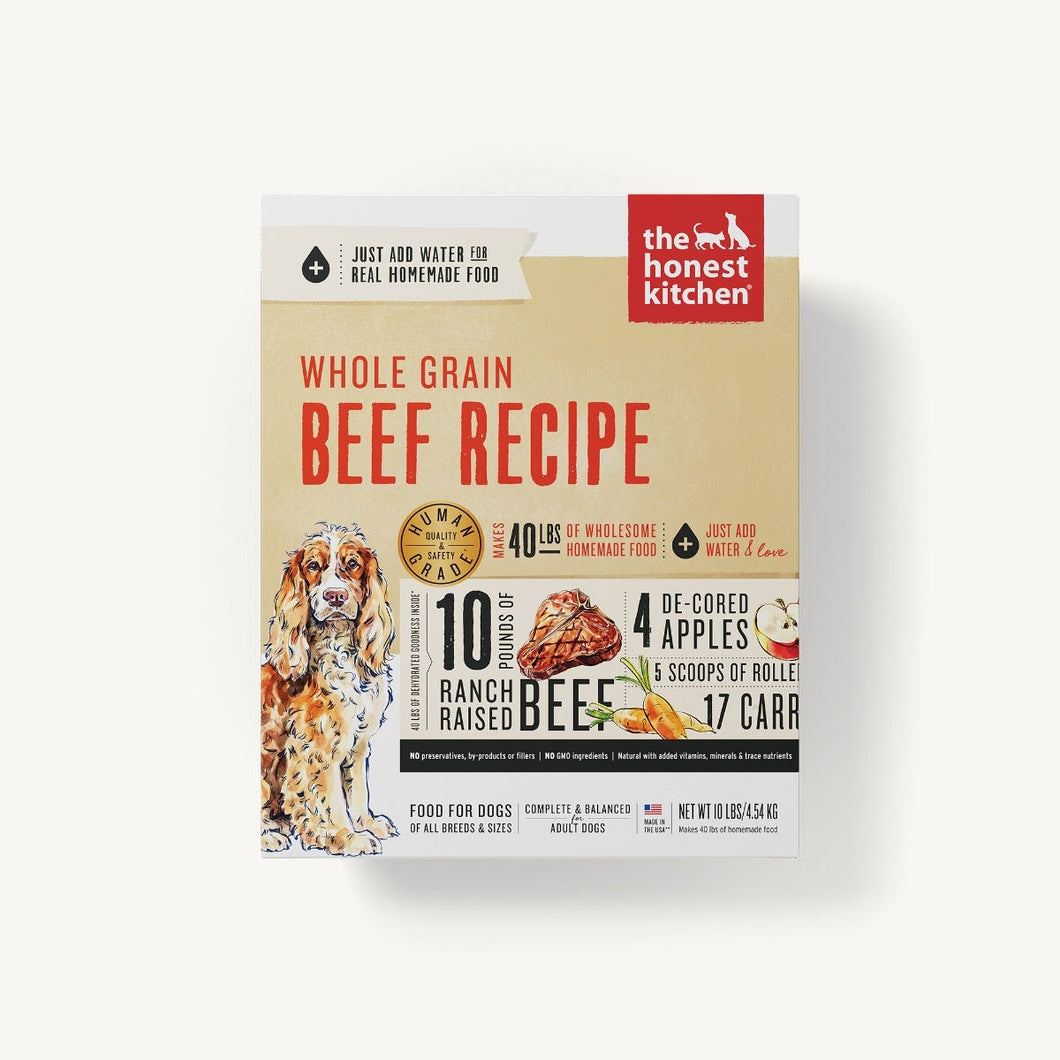 The Honest Kitchen Dehydrated Dog Food Whole Grain Beef Recipe