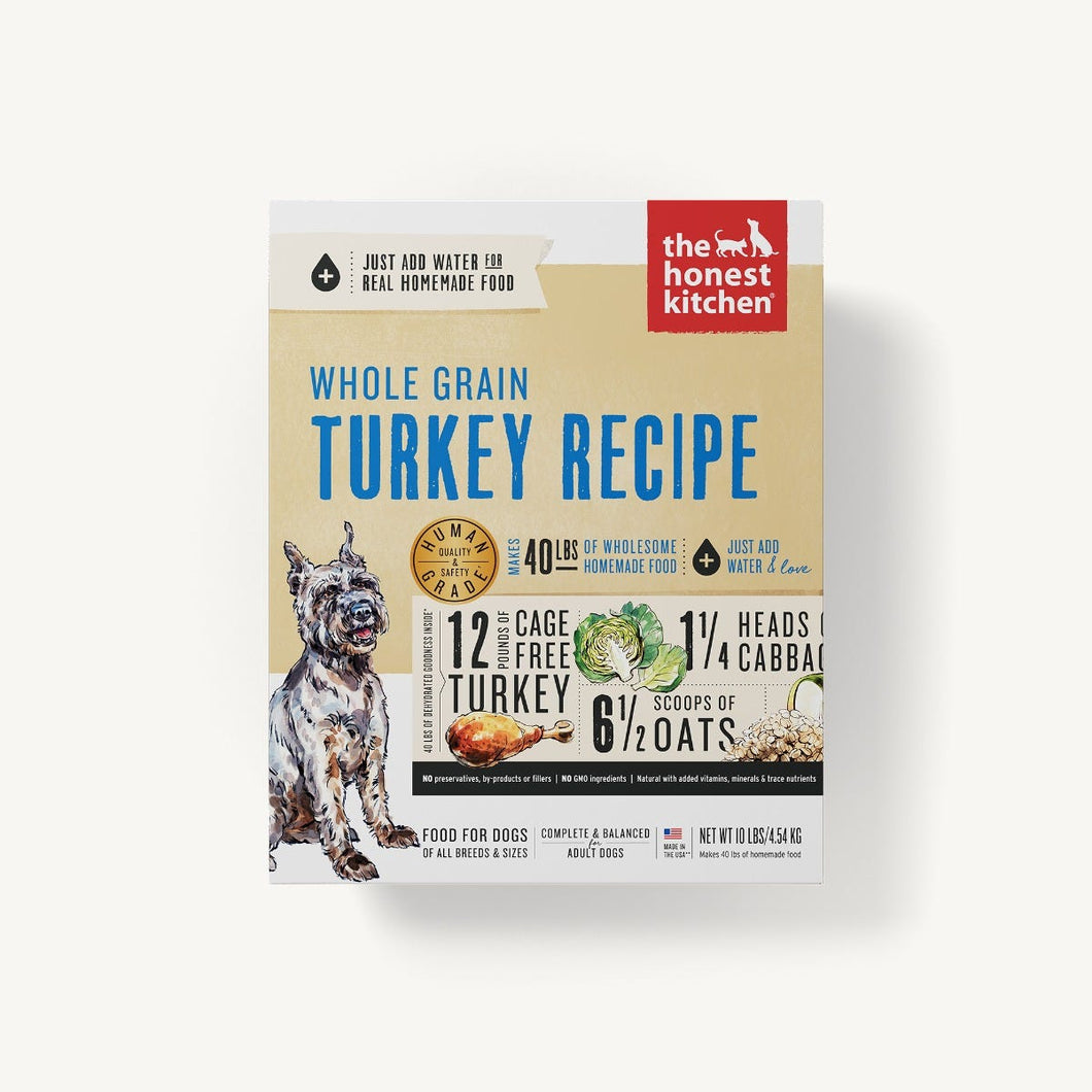 The Honest Kitchen Dehydrated Dog Food Whole Grain Turkey Recipe