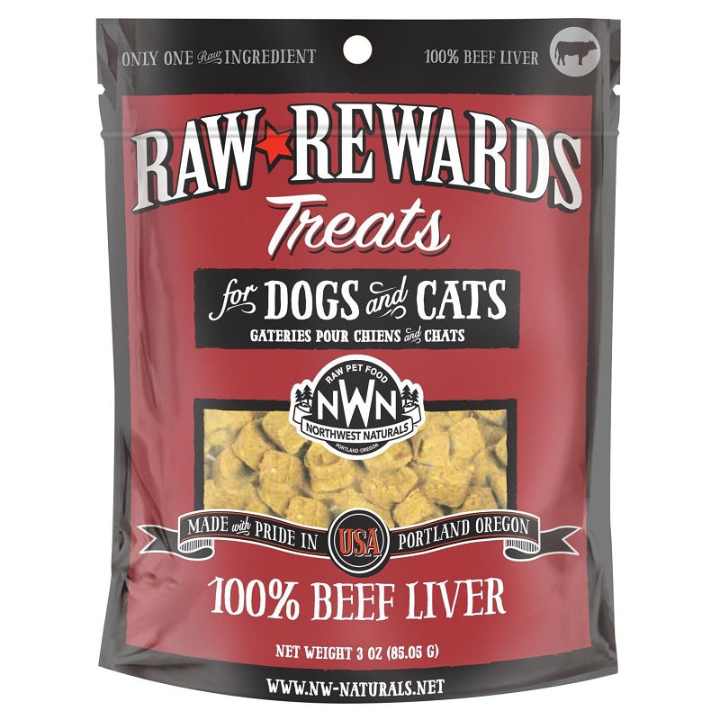 Northwest Naturals Raw Rewards Freeze-Dried Dog & Cat Treats Beef Liver