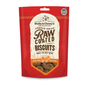Stella & Chewy's Raw Coated Dog Biscuits Grass-Fed Beef 9oz Bag