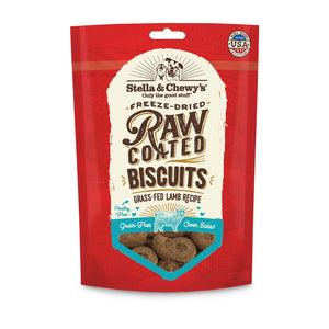 Stella & Chewy's Raw Coated Dog Biscuits Grass-Fed Lamb 9oz Bag