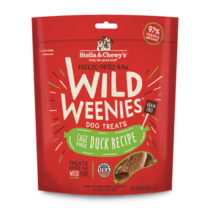 Stella & Chewy's Freeze-Dried Raw Dog Treats Wild Weenies Cage-Free Duck Recipe