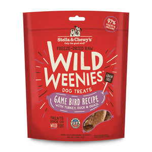 Stella & Chewy's Freeze-Dried Raw Dog Treats Wild Weenies Game Bird Recipe