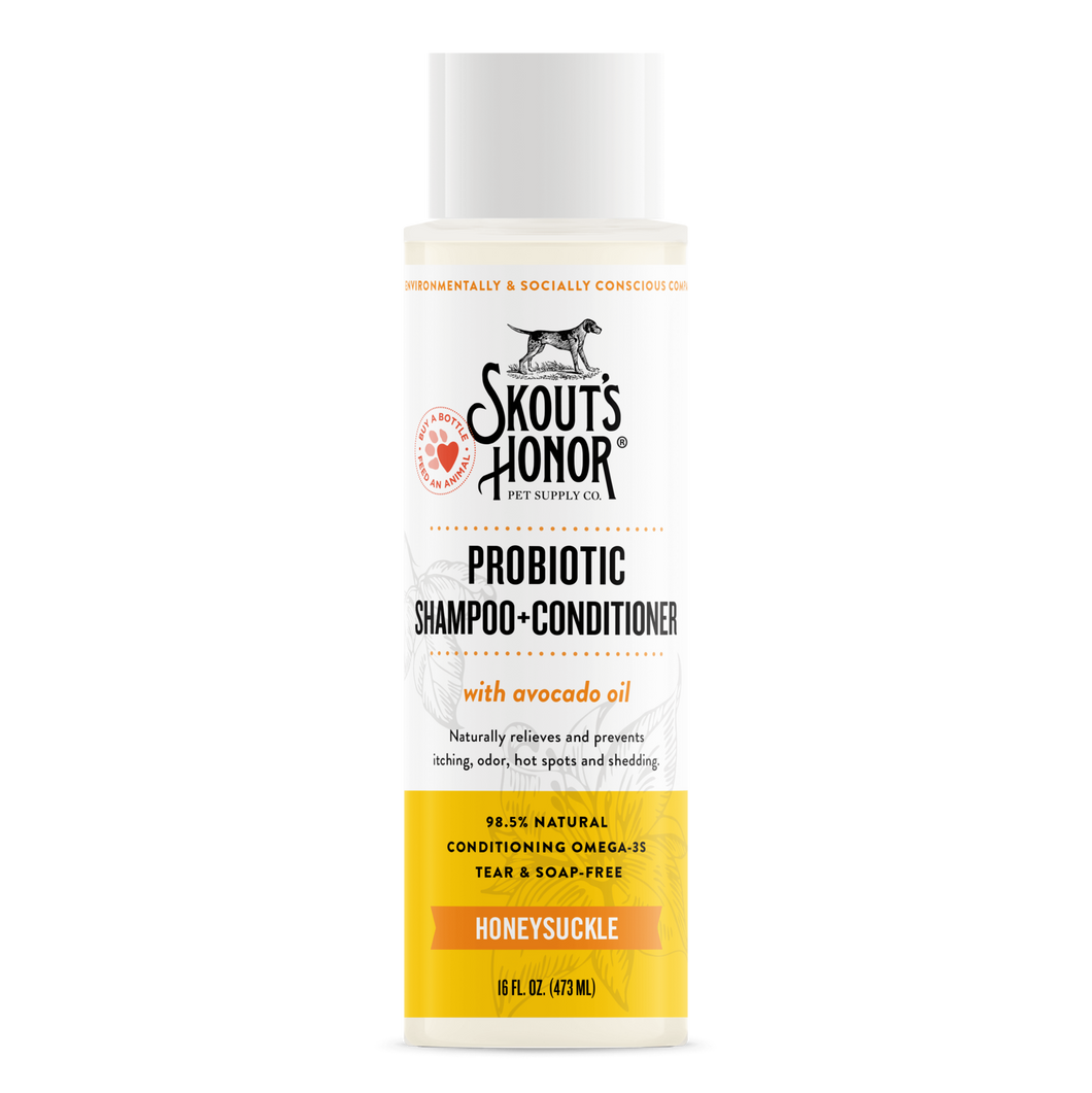 Skout's Honor Probiotic Shampoo & Conditioner - Honeysuckle 16oz