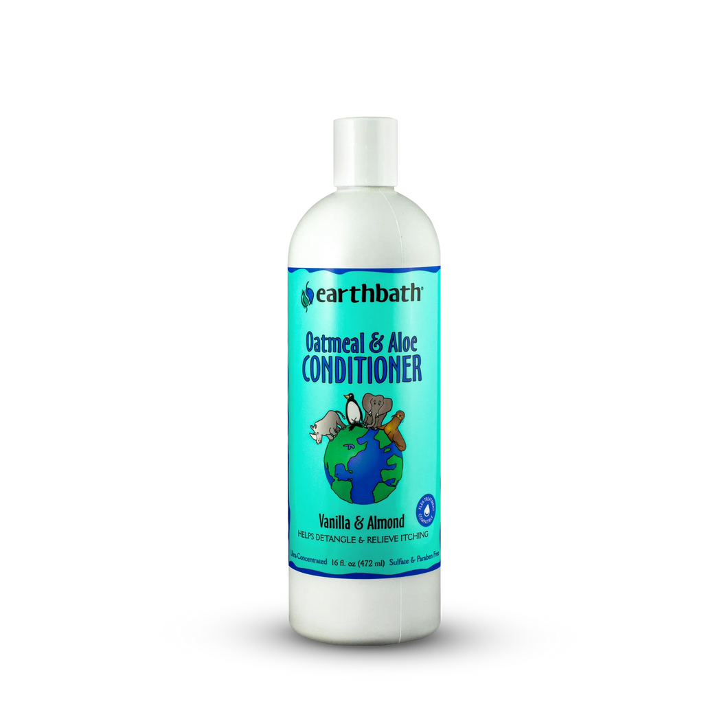 Earthbath Dog Conditioner - Oatmeal & Aloe Vanilla & Almond - 16oz Bottle