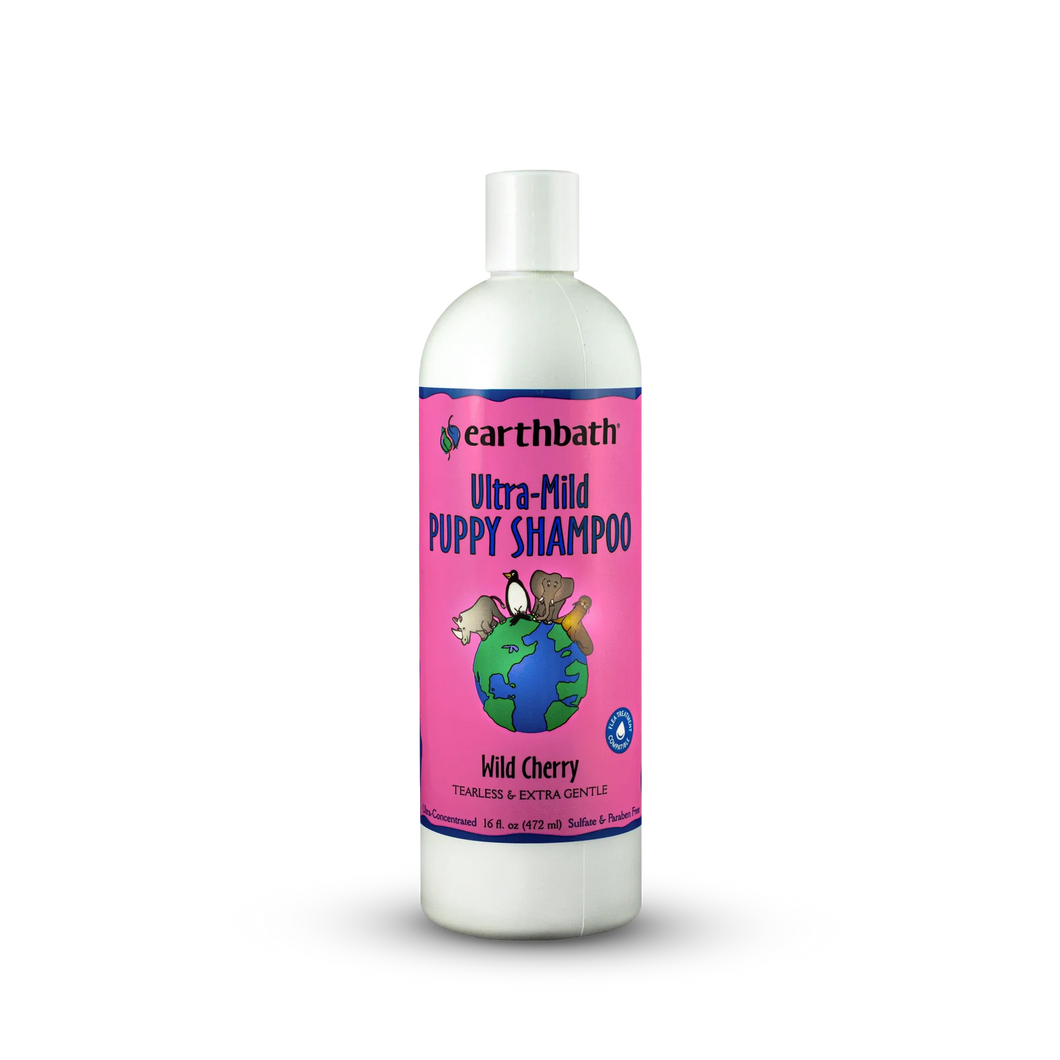 Earthbath Dog Shampoo - Ultra-Mild Puppy Wild Cherry - 16oz Bottle