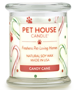 One Fur All Pet House 9oz Candle - Candy Cane