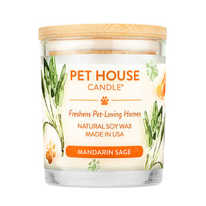 One Fur All Pet House 9oz Candle - Mandarin Sage