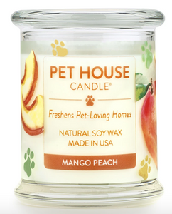 One Fur All Pet House 9oz Candle - Mango Peach