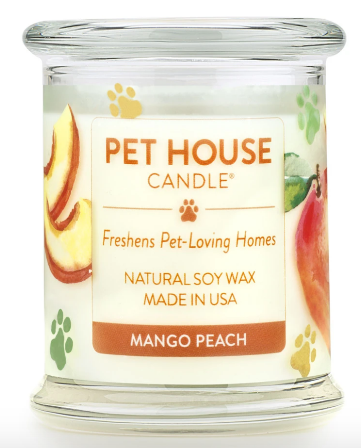 One Fur All Pet House 9oz Candle - Mango Peach
