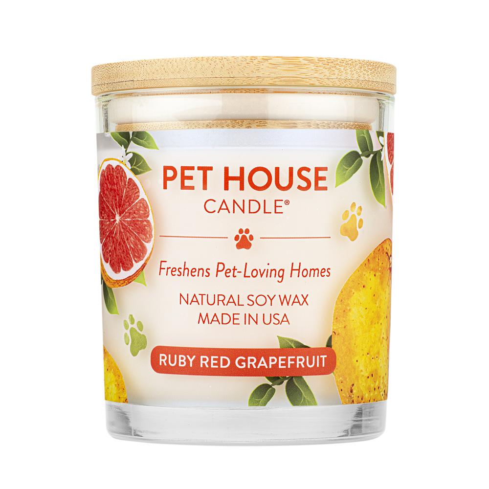 One Fur All Pet House 9oz Candle - Ruby Red Grapefruit