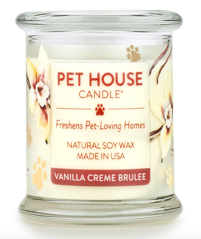 One Fur All Pet House 9oz Candle - Vanilla Creme Brulee