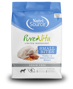 PureVita Dry Dog Food Grain-Free Turkey & Sweet Potato Small Bites Entrée