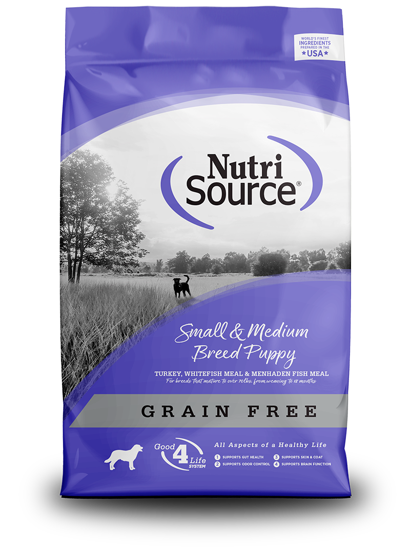NutriSource Dry Dog Food Grain-Free Small Medium Breed Puppy Recipe