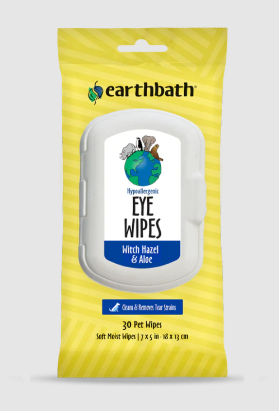 Earthbath Specialty Wipes - Hypoallergenic Aloe Vera Eye Wipes - 30ct