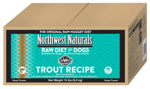 Northwest Naturals Frozen Raw Nuggets - Trout - 15lb Box