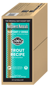 Northwest Naturals Frozen Raw Nuggets - Trout - 15lb Box