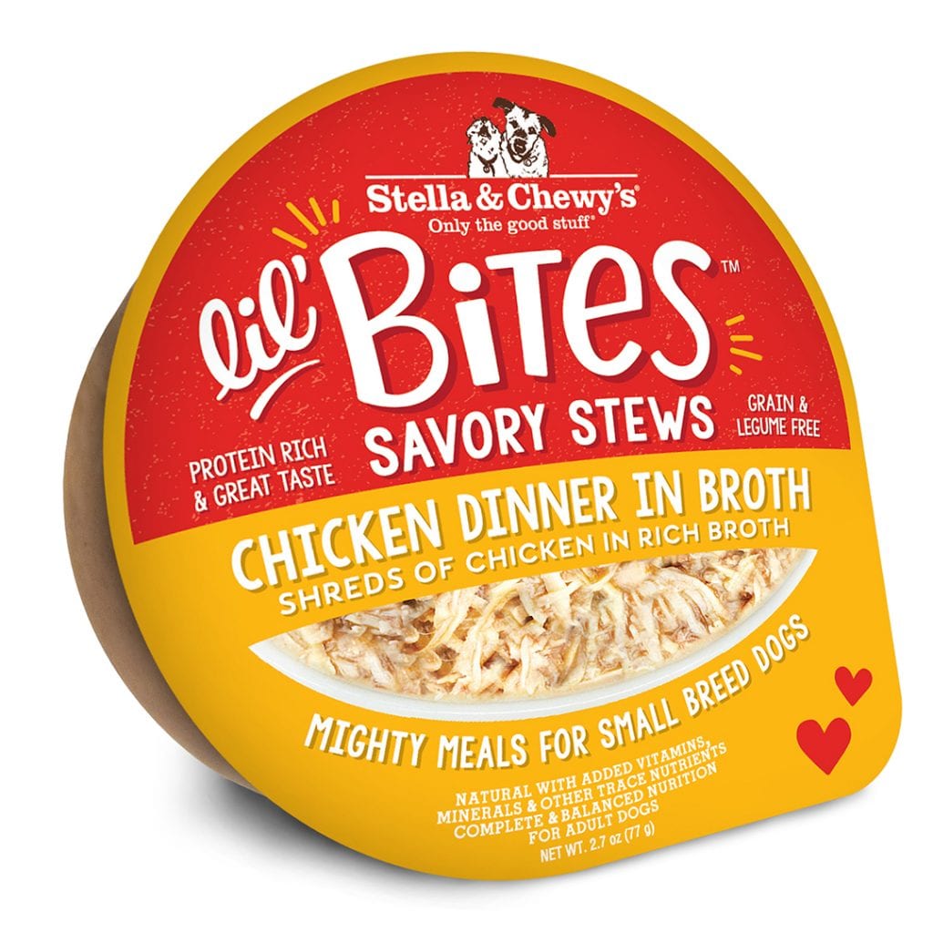 Stella & Chewy's Wet Dog Food Lil' Bites Savory Stew Chicken Dinner in Broth 2.7oz Cup Single