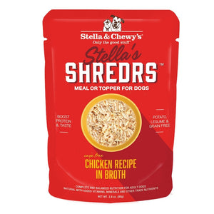 Stella & Chewy's Wet Dog Food Stella's Shredrs Cage-Free Chicken Recipe in Broth 2.8oz Pouch Single