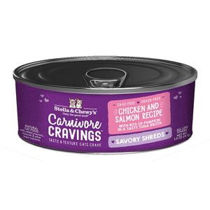 Stella & Chewy's Wet Cat Food Carnivore Cravings Savory Shreds Chicken & Salmon Recipe