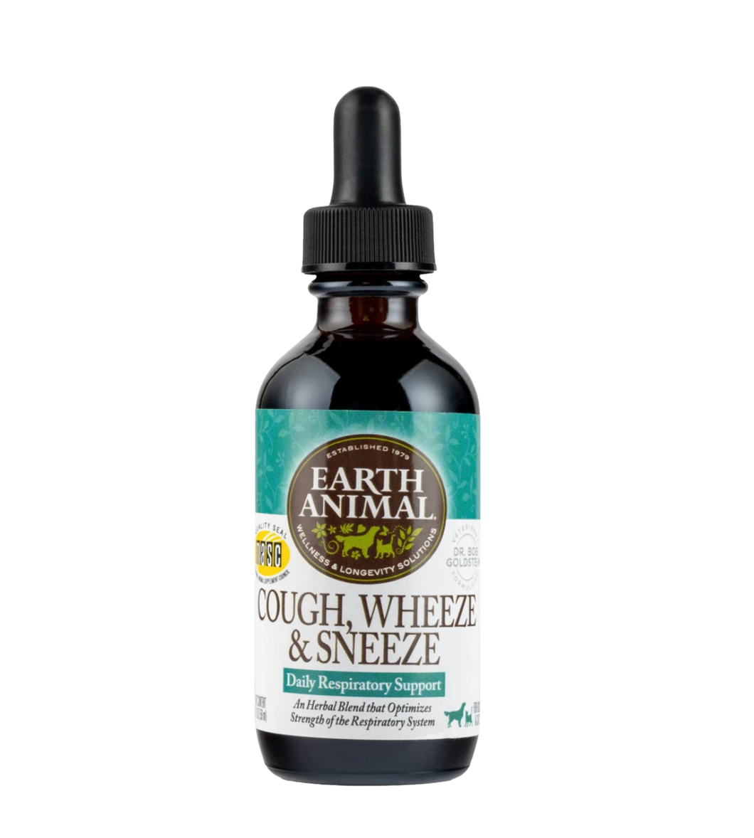 Earth Animal Organic Herbal Remedy - Cough, Wheeze & Sneeze 2 fl oz