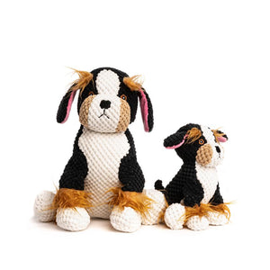 Fab Dog Floppy Tri-colored Dog Plush Toy -