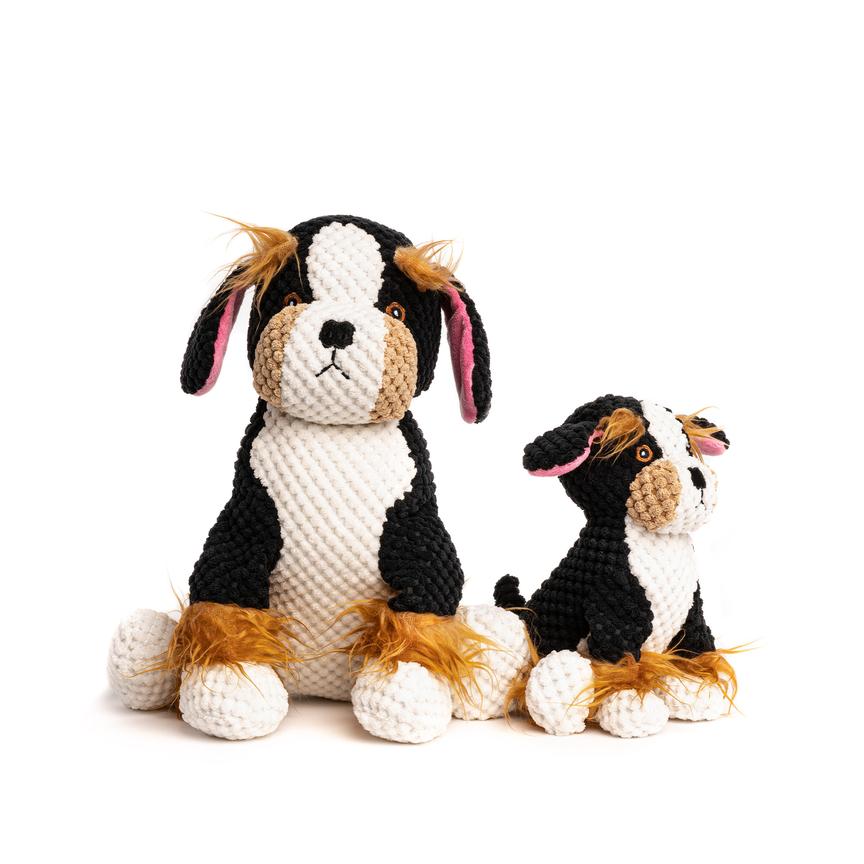 Fab Dog Floppy Tri-colored Dog Plush Toy -