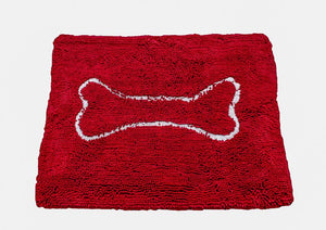 Soggy Doggy Doormat Cranberry/Oatmeal Bone - Large 26"x36"