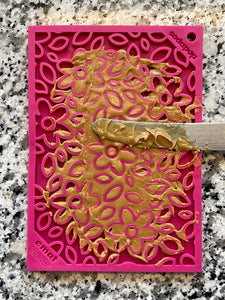 SodaPup Flower Power Design Emat Enrichment Licking Mat - Pink - Small