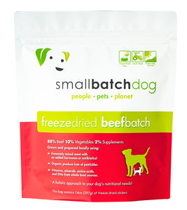 SmallBatch Freeze-Dried Dog Food - Beef Sliders 25oz Bag