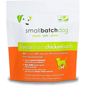 SmallBatch Freeze-Dried Dog Food - Chicken Sliders 25oz Bag
