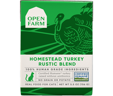Open Farm Wet Cat Food Rustic Blend Homestead Turkey 5.5oz Tetra Pack Single