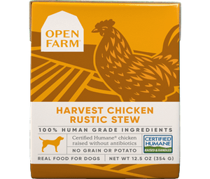 Open Farm Wet Dog Food Rustic Blend Harvest Chicken 12.5oz Tetra Single