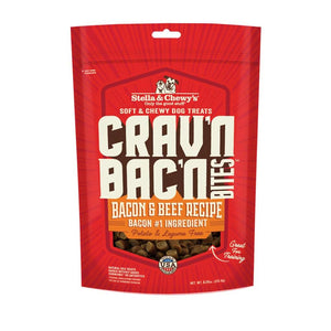 Stella & Chewy's Soft Dog Treats Crav’n Bac’n Bites Bacon & Beef Recipe 8.25oz Bag
