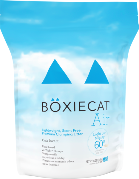 Boxiecat Air™ Lightweight - Scent Free - Premium Clumping Cat Litter