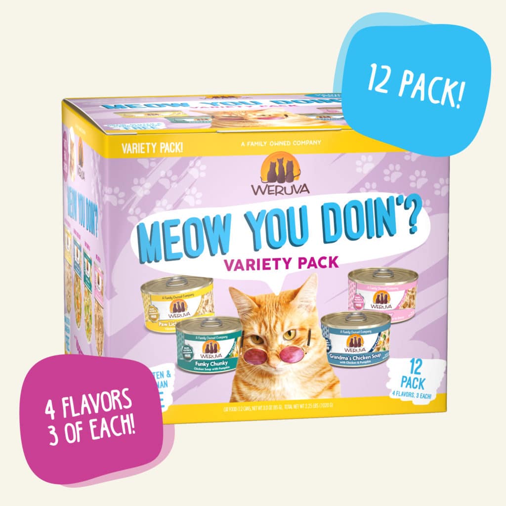Weruva Wet Cat Food Meow You Doin'? Variety Pack 3oz Cans 12pk
