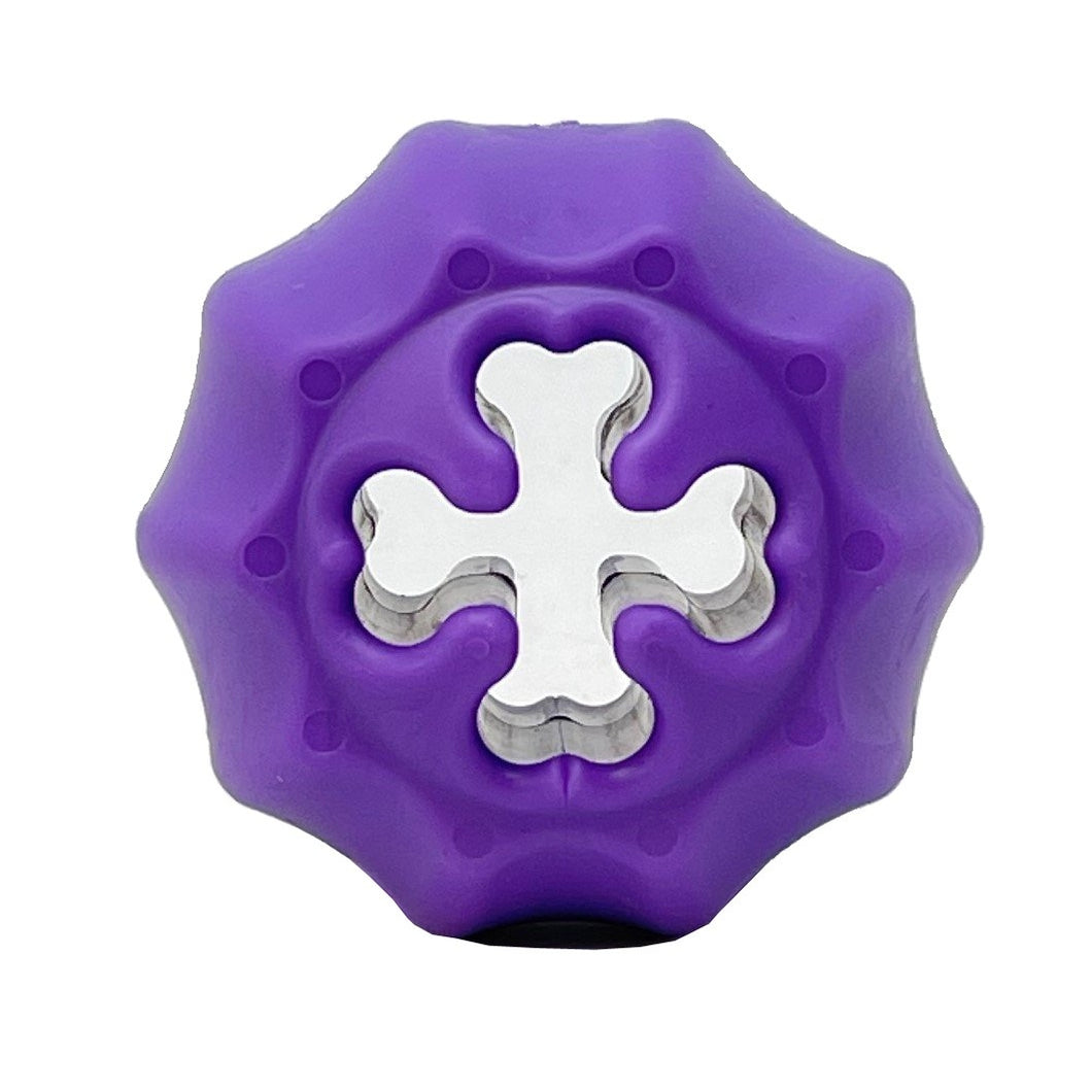 SodaPup MKB Cross Bones Treat Pocket Chew Toy & Treat Dispenser - Purple Medium