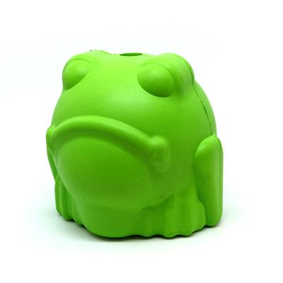 SodaPup Mutts Kick Butt Natural Rubber Bull Frog Shaped Chew Toy and Treat Dispenser for Aggressive Chewers