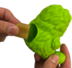 Yeti Dog Chew Puff & Play Hangry Interactive Treat Toy - Green