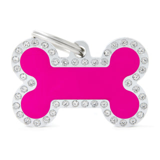 My Family USA Pet Tag - Bones Apoxie & Strass 