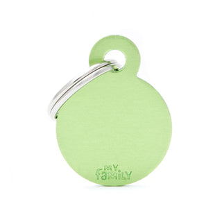 My Family USA Pet Tag - Basic Aluminum - Circle Green - Small