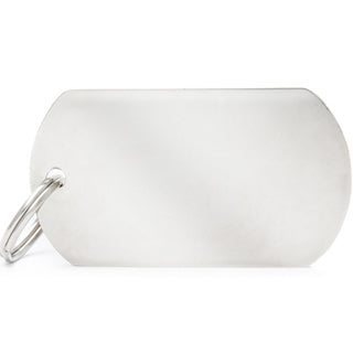 My Family USA Pet Tag - Basic Chrome - Military - Large